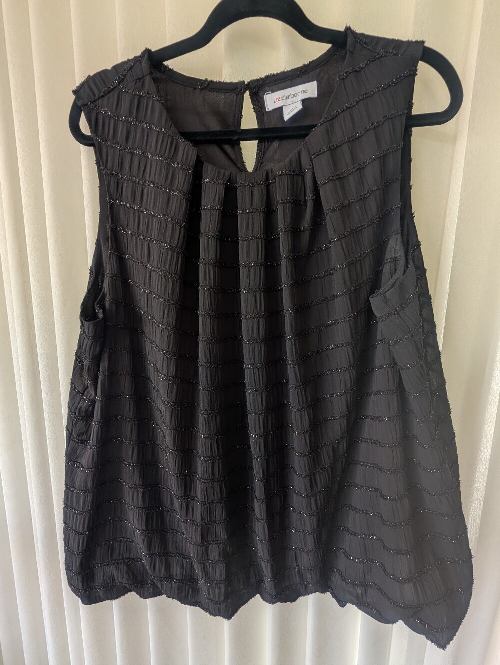Liz Claiborne Black Sleeveless Top